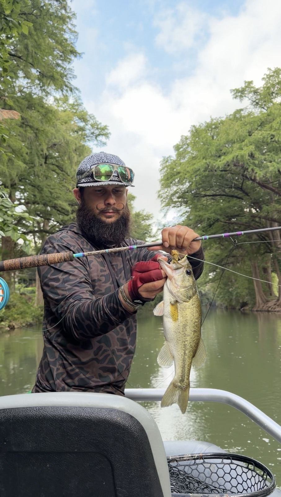 Fly fishing on a clear Texas river