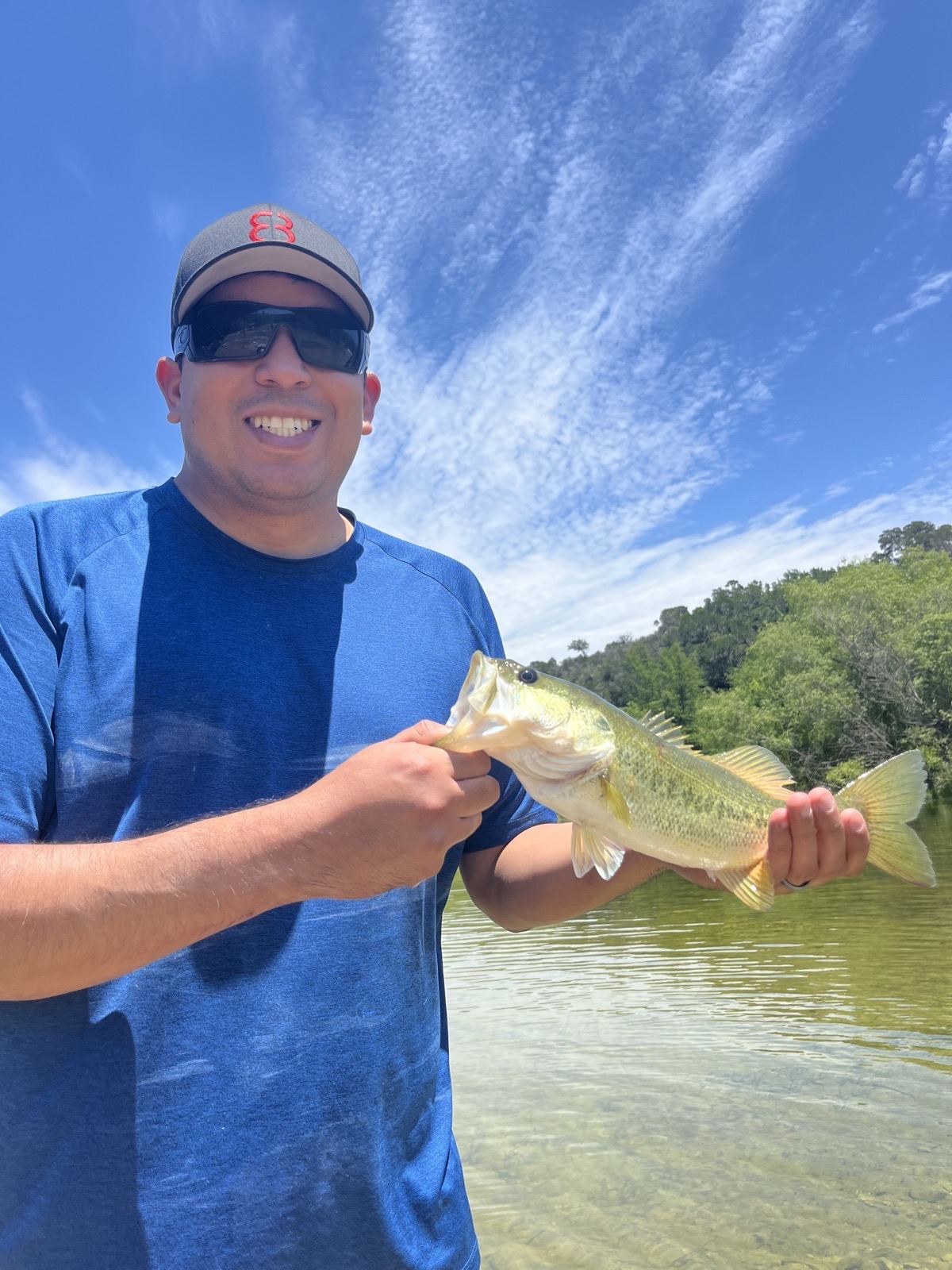 Trophy largemouth bass catch
