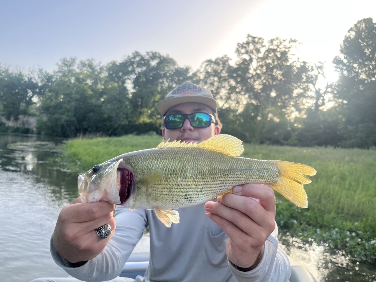 Wading the river on a guided trip