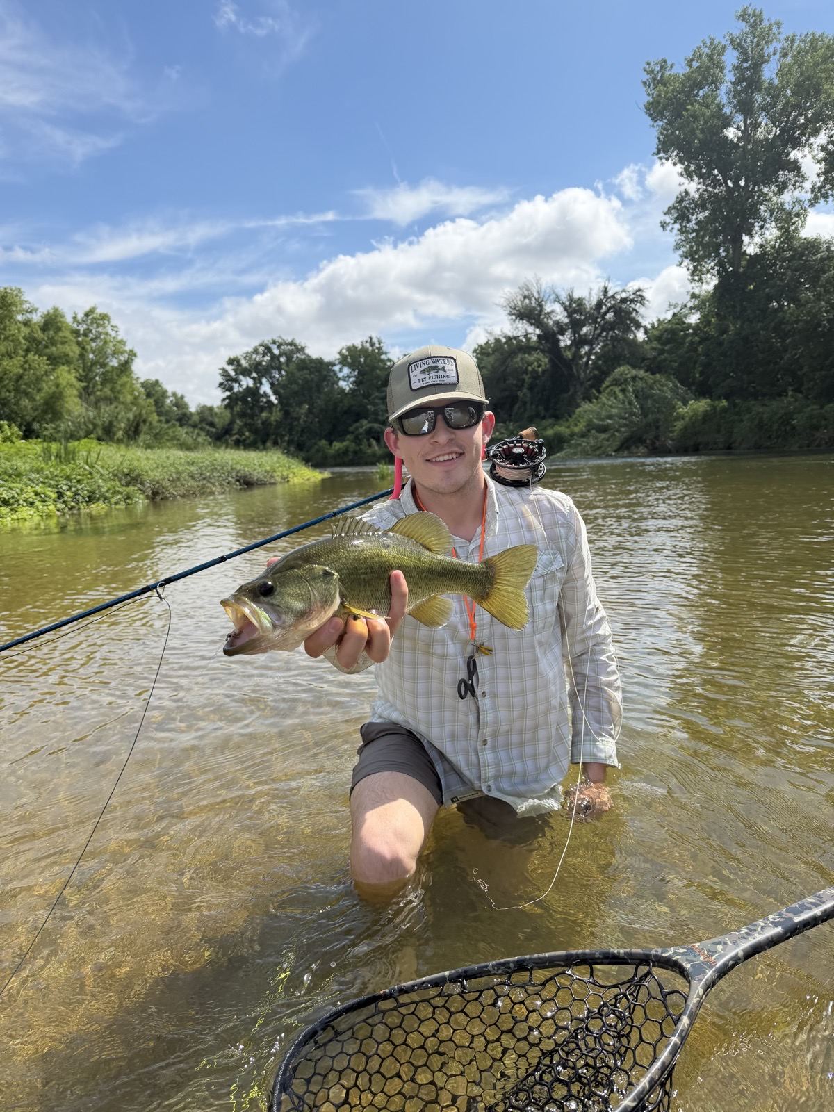 Fly fishing action on Texas water