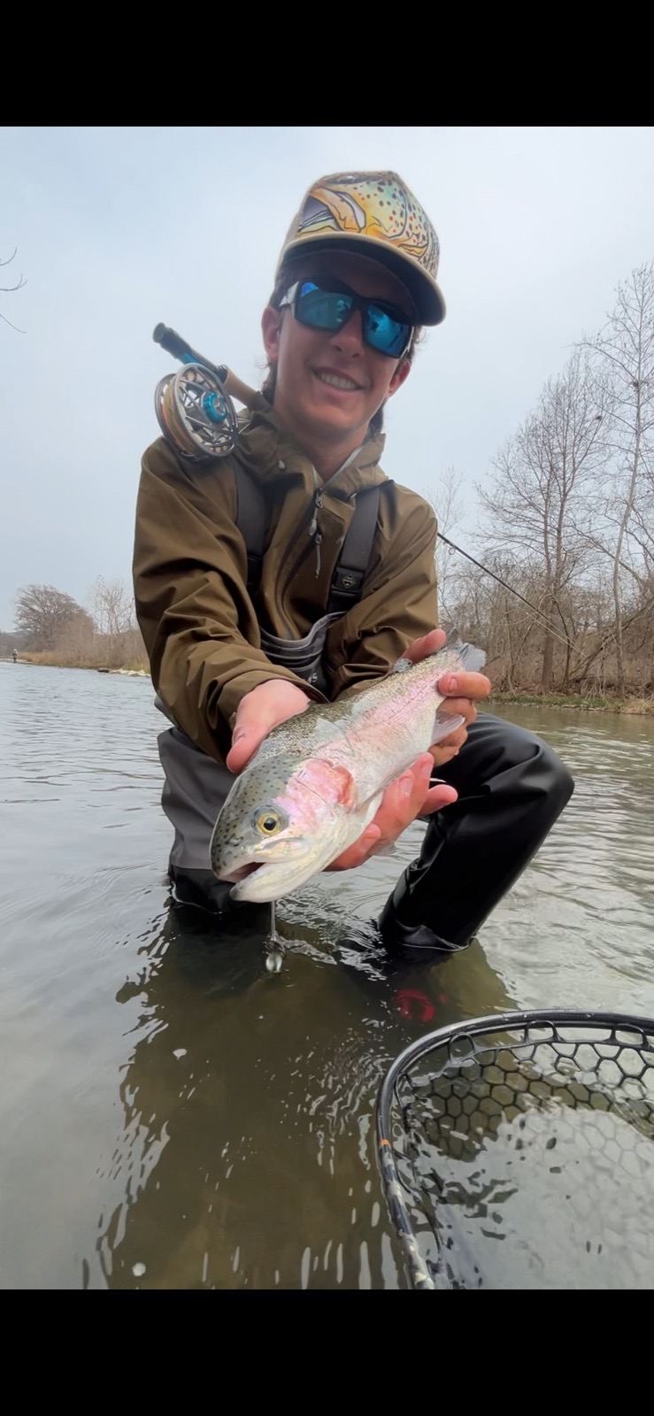 Happy angler with the day's catch